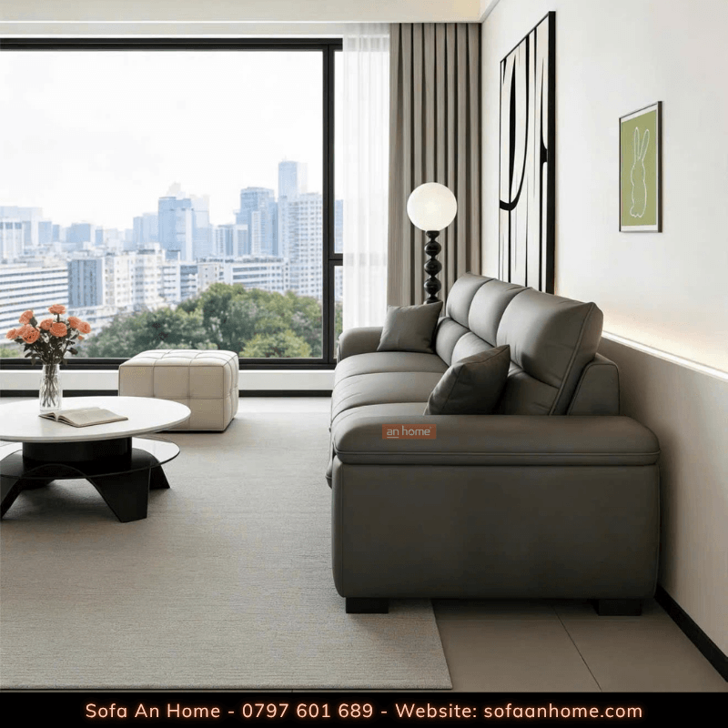 Sofa Băng Xám Thiết Kế Theo Yêu Cầu NK009 3 sofa xam thiet ke theo yeu cau nk009 3