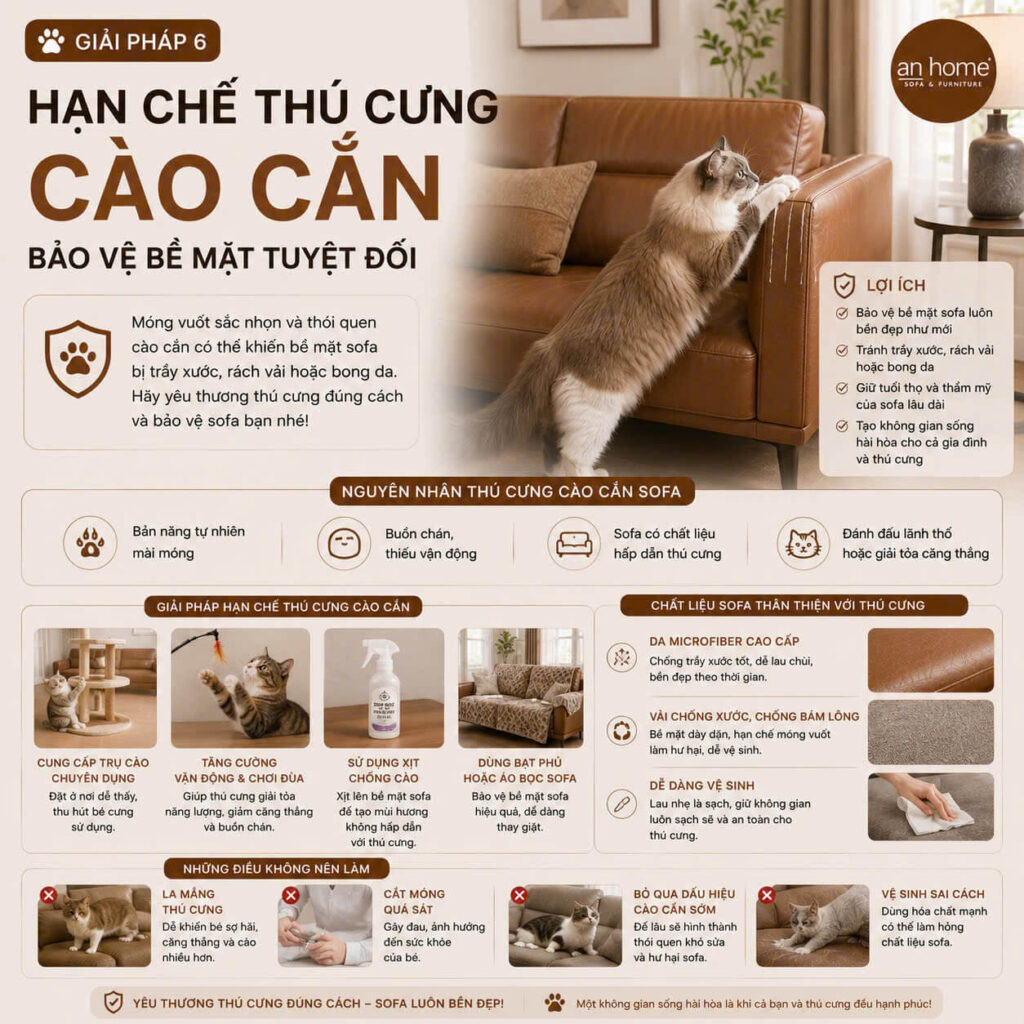 10 TIP BẢO DƯỠNG SOFA ĐÚNG CÁCH, BỀN ĐẸP NHƯ MỚI | SOFA AN HOME 7 han che thu cung cao can