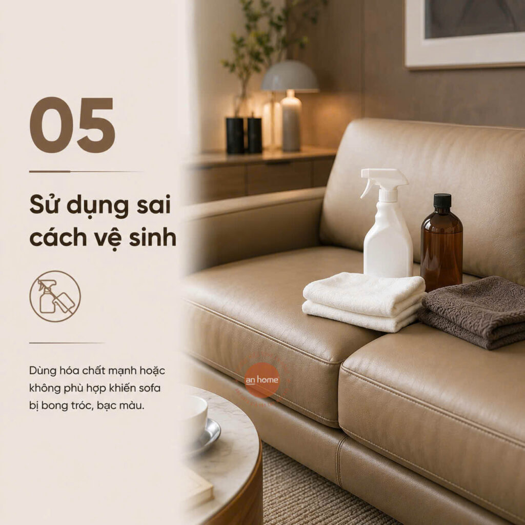 SOFA BẠN ĐANG "KÊU CỨU" ! XEM NGAY 6 SAI LẦM BÀI TRÍ VÀ SỬ DỤNG ÍT AI NGỜ TỚI 6 su dung sai cach ve sinh
