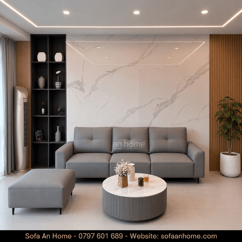 Ghế Sofa Băng Tone Xám Hiện Đại SB338 1 ghe sofa bang tone xam hien dai SB338 3